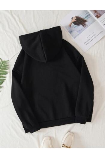 AFROGİYİM Unisex mikina s kapucí s potiskem Saturn Oversize