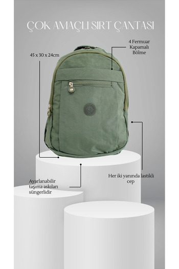 citycenterfashion Unisex τσακισμένο αδιάβροχο ύφασμα μεγάλου μεγέθους σακίδιο πλάτης με θήκη φορητού υπολογιστή School-Travel cty-lbn-103