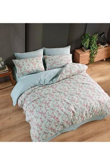 VODDİ Cotton Floral Patterned Single Duvet Cover Set