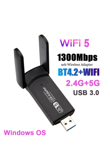 pazariz Dual Band USB 3.0 Adaptör Kablosuz Wifi Alıcı Wireless Adaptör 802.11a/b/g/n/ac,WiFi Adapter
