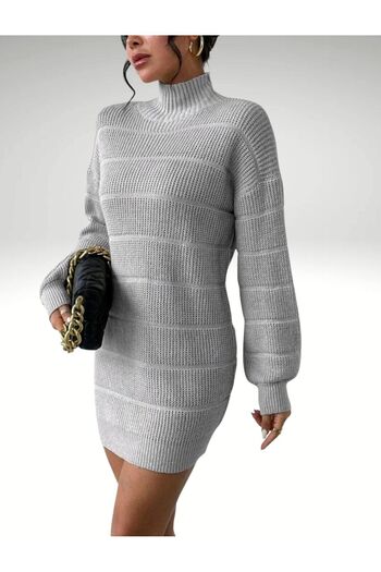 Bracha Half Turtleneck Thessaloniki Knitted Knitwear Dress