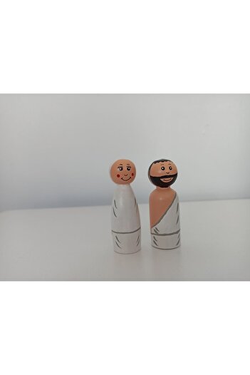 Gepetto Ahşap Oyuncak Peg Bebek Ihramlı Pegdoll