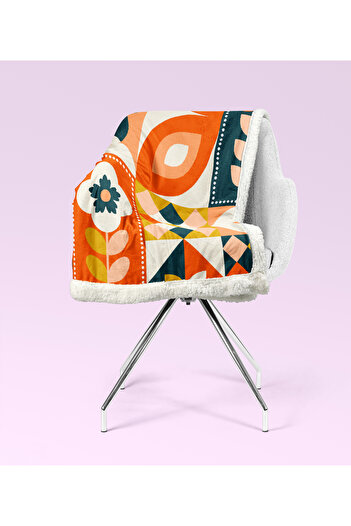 YORKADESIGN Sherpa Patterned Thick Double Tv Blanket