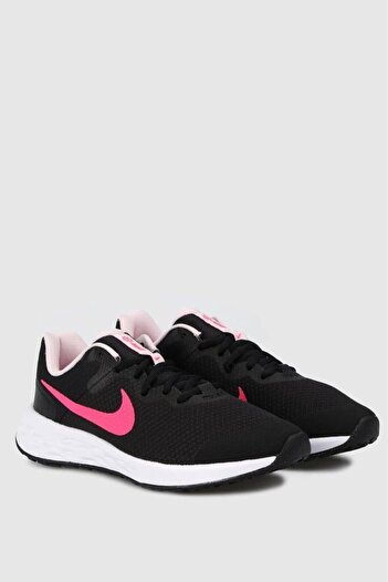 Nike Revolution 6 (Gs) Dd1096-007 Black Women's Running Shoes
