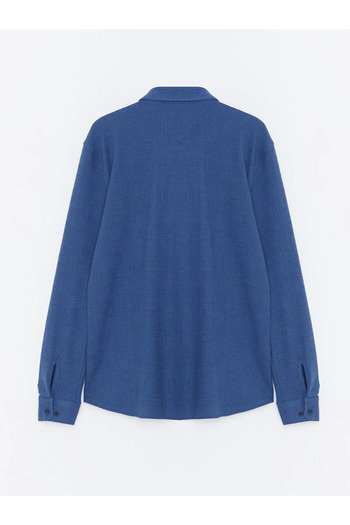 LC Waikiki LCWAIKIKI Indigo Classic - Ανδρικό πουκάμισο με κανονική εφαρμογή με μακριά μανίκια