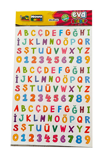 Modellino Nova Color Eva Sticker - Nature, Traffic, Science, Space, Letters and Numbers Themed Sports Training Atatürk Houses