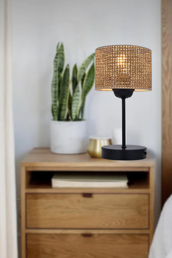 retro home design Brown Double Set - Hazeran Hat Lampshade Table and Bedroom