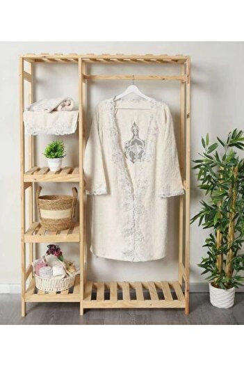 Loolpi Home Ahşap Ayaklı Askı Elibse Askısı Çok Amaçlı Dolap Gardrop