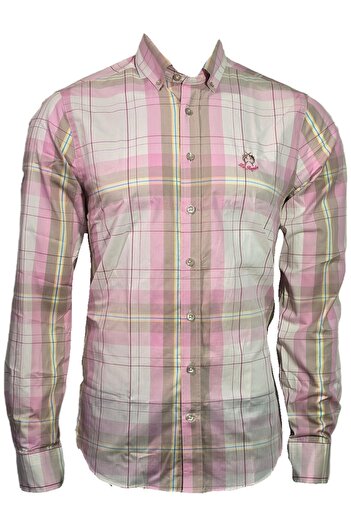 Campione 1709720   Pink Men's Plaid Shirt