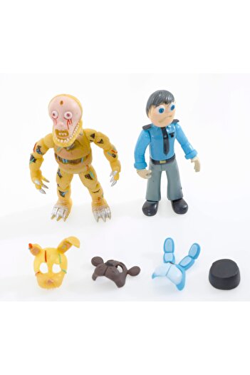 e-life Five Nights At Freddy's Fnaf Masked Lighted Jointed Character Toy Set Jeremy & Springtrap