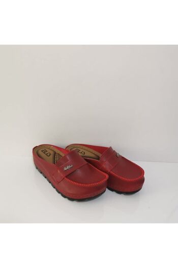 ELİS Els Red Closed Front Anatomical Sole Slippers
