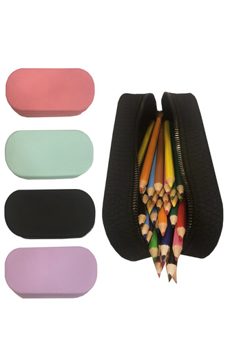 FLY COLOR Silicone Washable Pencil Case Makeup Bag 21*10cm