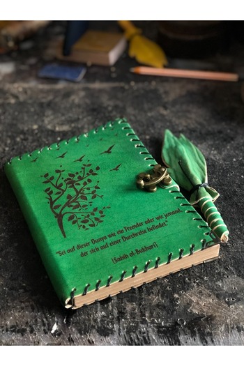 zarif atölye German Written Leather Notebook