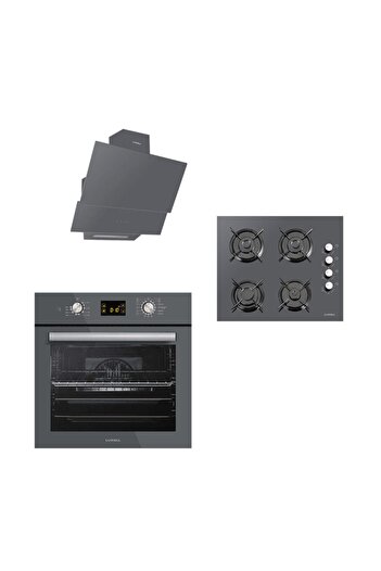 Luxell Opall Gri Ankastre Set