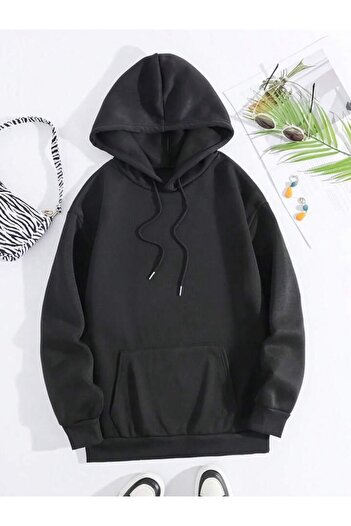 AFROGİYİM Unisex mikina s nadměrnou velikostí a potiskem Bůh je Bůh