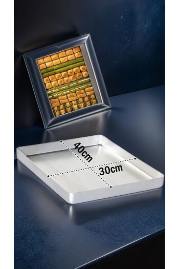 Transformacion Baklava Tray Aluminum 40x30 cm