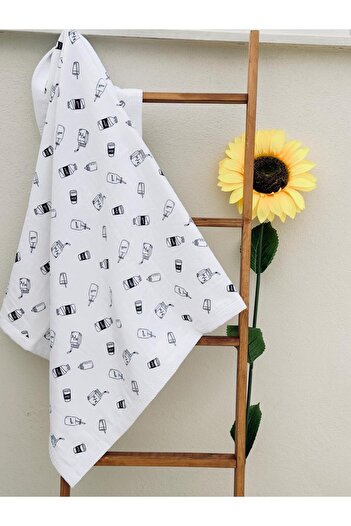 Tinybabyconcept Double Sided Muslin Baby Blanket - 100% Organic Cotton, 80X100 Cm, 4 Seasons Pique Milk