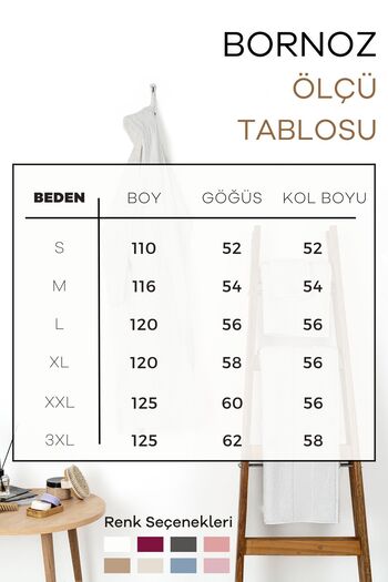 Soley | Minerva | %100 Pamuk Kadın / Erkek Unisex Bornoz