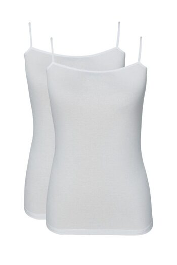 Blackspade Women's Thin Strap Undershirt 2 Pack Essential 1592 - White