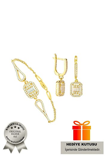 ADA LİFE GÜMÜŞ 925 Ayar Gümüş 2 Li Baget Set (ÖZEL KUTULU)