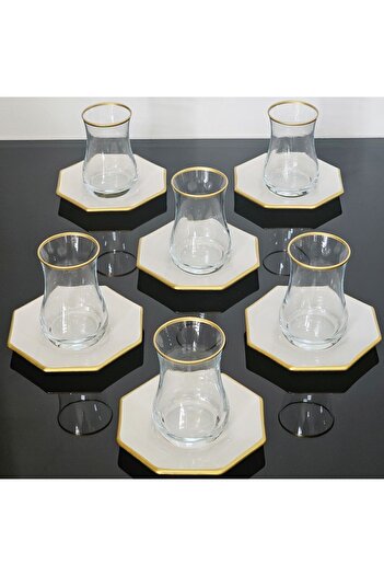 Barok Cream Color 12 Piece Tea Set