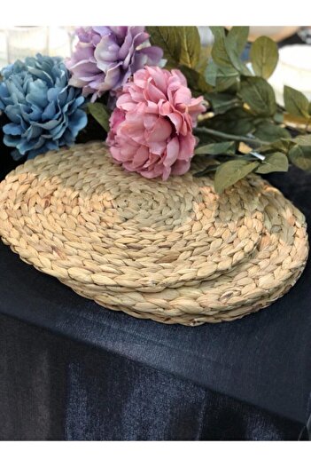Balsa Grup Quality Wicker Knitted Bamboo Plate 4 Pieces