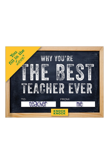 Knock Knock Why Youre the Best Teacher Ever Book Fill in the Love Fillintheblank Book & Gift Jou