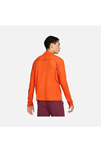 Nike Men's Dri-Fit Trail Running T-Shirt - Orange, Long Sleeve, Fitzfb8597