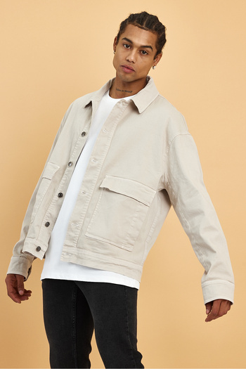 İLKCET MODA Oversize Gabardine Washed Men's Jacket