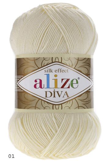 Alize Cream Diva 01 (Pack of 5)