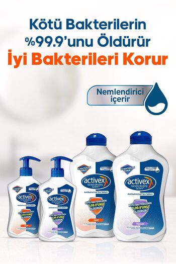 Activex Antibakteriyel Sıvı Sabun Hassas 2x1.5 Lt 500 ml