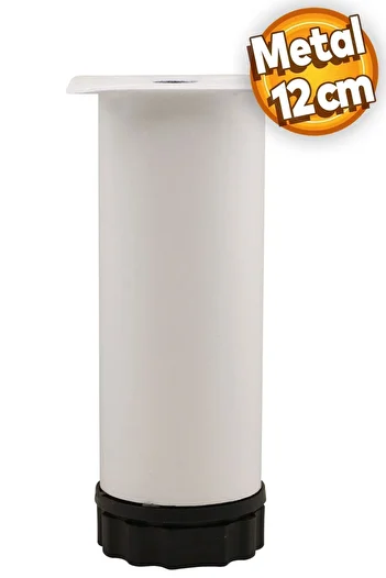 Badem10 White Maple 12 cm Metal Furniture Sofa Armchair Base Riser Support Leg