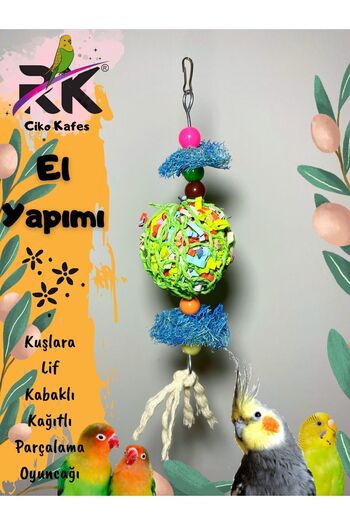Ciko Kafes Colorful Braided Birds - Paper Shred Horse Toy