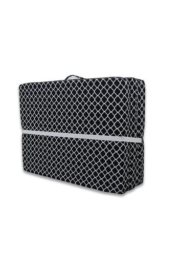 ALMİRA EV TEKSTİLİ Katlanır Sünger Yatak Minder 80x180x8cm Gri Zincir