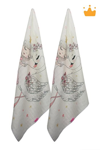 Sevi Bebe Sevibebe 70X55cm Patterned 2-Piece Muslin Blanket Sweat Towel and Stroller Cover