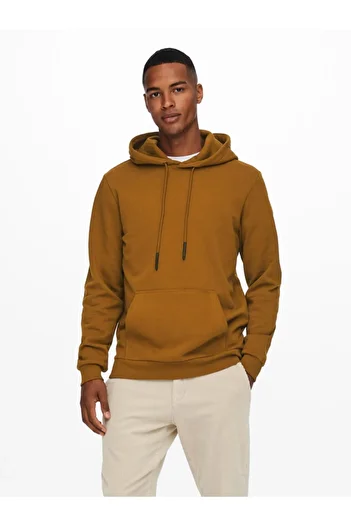 Only & Sons Ceres Life Hoodie Sweat Noos Men's Brown Sweatshirt 22018685-15