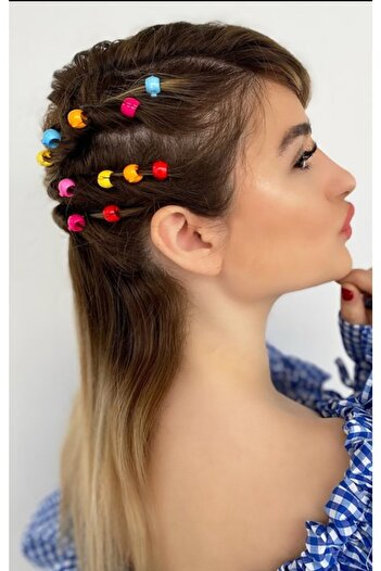 MAC&MOS Colored Hair Braiding Beads 12 Pieces