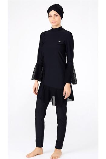 Adasea Lycra Hijab Swimsuit Black