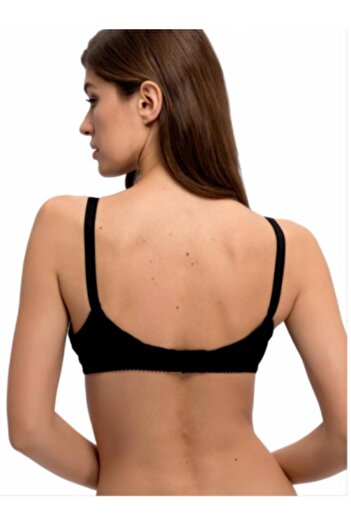 AYYILDIZ 556 Women's Cotton Non-Wire Bra Black