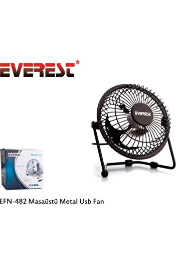 Everest Usb Metal Masa Üstü Vantilatör Fan Efn