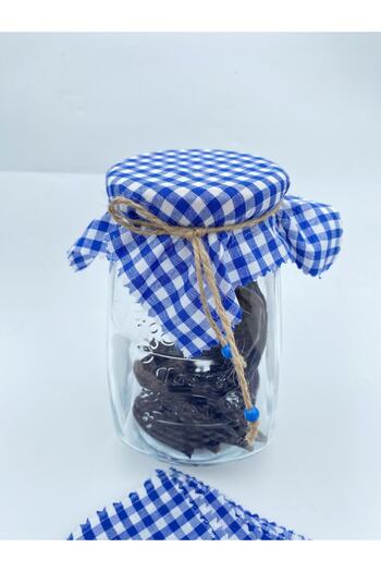 White Alamode Navy Blue Jar Lid Cover 50pcs