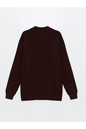 LC Waikiki Men's Knit Sweater - Half Turtleneck, Long Sleeve