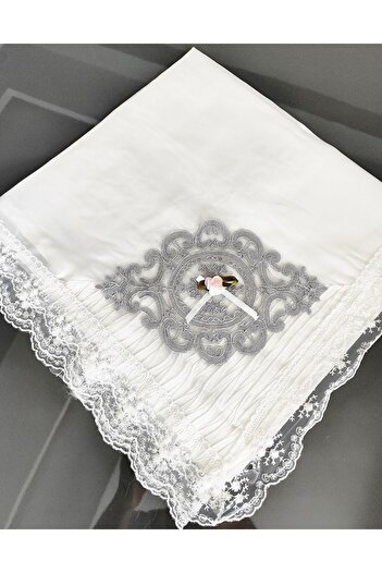 DİLEX Bundle Dowry Bundle Bridal Bundle Bridegroom Bundle Satin Pleated Gray
