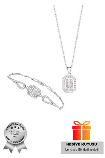 ADA LİFE GÜMÜŞ 925 Ayar Gümüş 2 Li Baget Set (ÖZEL KUTULU)