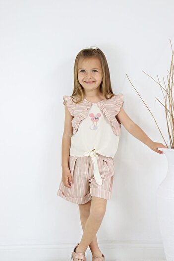 Sevimli Top and Bottom as Set, Shorts Set, Blouse, Shirt, Summer, Summer Set, Shorts, Girl