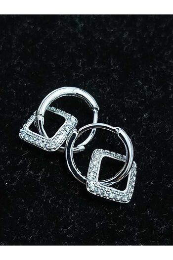 Çelik Square Model Steel Earrings - Tarnish Stainless