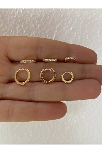 Arescollection KARARMAZ ZİRKON TAŞLI HALKA TRAGUS HELİX CONCH LOBE ROOK UYUMLU 1 ADET PİERCİNG KÜPE