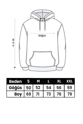 caddekombin Φούτερ με κουκούλα Unisex Oversize με τσέπη