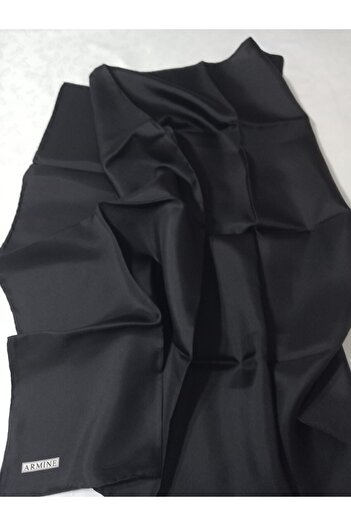 Armine Black Solid Color Tivil Silk Scarf E22ya0010d02-01