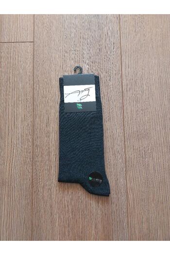 Aytuğ Men's Bamboo Winter Season Socks - 2 Pairs Anti-Racite, Dark Gray, 24000